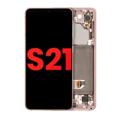 OLED Assembly With Frame For Samsung Galaxy S21 5G (Aftermarket Plus) (Phantom Pink)