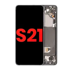 OLED Assembly With Frame For Samsung Galaxy S21 5G (Aftermarket Plus) (Phantom Gray)
