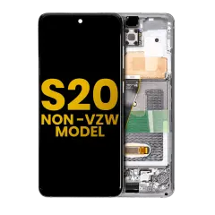 OLED Assembly With Frame For Samsung Galaxy S20 5G (Non-Verizon 5G UW Frame) (Refurbished) (Cloud White)