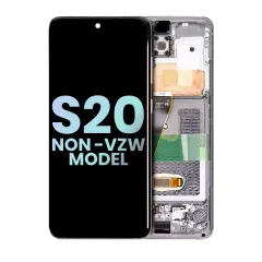 OLED Assembly With Frame For Samsung Galaxy S20 5G (Non-Verizon 5G UW Frame) (Service Pack) (Cloud White)