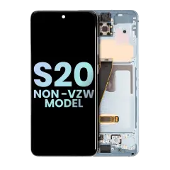 OLED Assembly With Frame For Samsung Galaxy S20 5G (Non-Verizon 5G UW Frame) (Service Pack) (Cloud Blue)