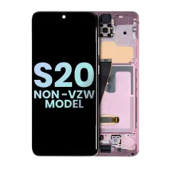 OLED Assembly With Frame For Samsung Galaxy S20 5G (Non-Verizon 5G UW Frame) (Service Pack) (Cloud Pink)