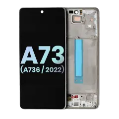 Oled Assembly With Frame For Samsung Galaxy A73 5G (A736 / 2022)  (Service Pack) (Gray)