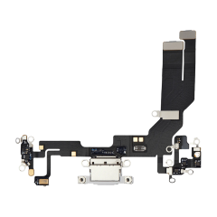 Charging Port Flex Cable With Board For iPhone 16e (Genuine OEM) (White)
