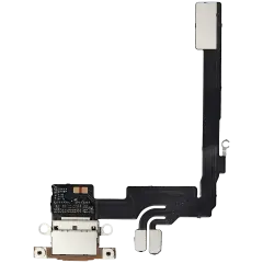 Charging Port Flex Cable With Board For iPhone 16 Pro (Genuine OEM) (Desert Titanium)