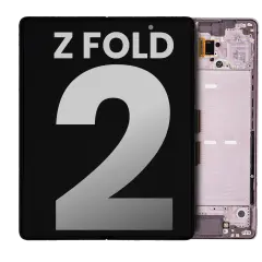 Inner OLED Assembly With Frame For Samsung Galaxy Z Fold 2 5G  (Used OEM Pull: Grade B/C) (US & International) (Mystic Bronze)