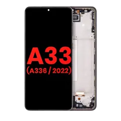 OLED Assembly With Frame For Samsung Galaxy A33 5G (A336 / 2022) (Aftermarket Plus) (Black)