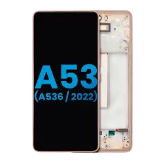 LCD Assembly With Frame For Samsung Galaxy A53 5G (A536 / 2022) (Without Finger Print Sensor) (Aftermarket: Incell) (Peach)