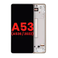 OLED Assembly With Frame For Samsung Galaxy A53 5G (A536 / 2022) (6.46") (Aftermarket Plus) (White)