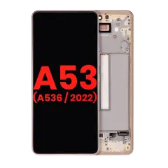 OLED Assembly With Frame For Samsung Galaxy A53 5G ( A536 / 2022) (6.46") (Aftermarket Plus) (Peach)
