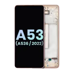 OLED Assembly With Frame For Samsung Galaxy A53 5G (A536 / 2022) (Service Pack) (Peach)