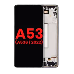 OLED Assembly With Frame For Samsung Galaxy A53 5G (A536 / 2022) (6.36") (Aftermarket Plus) (Black)