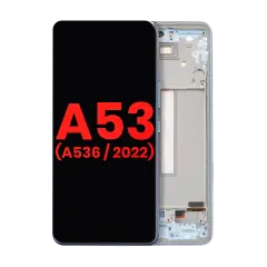 OLED Assembly With Frame For Samsung Galaxy A53 5G ( A536 / 2022) (6.36") (Aftermarket Plus) (Blue)