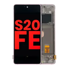 OLED Assembly With Frame For Samsung Galaxy S20 FE 4G / 5G (Aftermarket Plus) (Cloud Lavender)