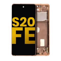 OLED Assembly With Frame For Samsung Galaxy S20 FE 4G / 5G (Refurbished) (Cloud Orange)