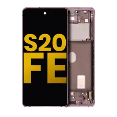 OLED Assembly With Frame For Samsung Galaxy S20 FE 4G / 5G (Refurbished) (Cloud Lavender)