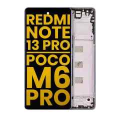 OLED Assembly With Frame For Xiaomi Redmi Note 13 Pro 4G / Poco M6 Pro 4G (Refurbished) (Purple)