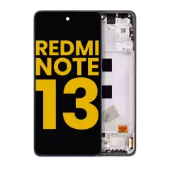 OLED Assembly With Frame For Xiaomi Redmi Note 13 4G (Refurbished) (Midnight Black)