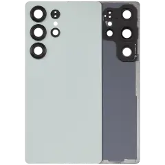 Back Cover Glass With Camera Lens For Samsung Galaxy S25 Ultra 5G (No Logo) (Aftermarket Plus) (Titanium Jade Green)