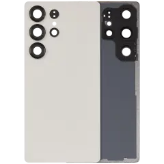 Back Cover Glass With Camera Lens For Samsung Galaxy S25 Ultra 5G (No Logo) (Aftermarket Plus) (Titanium Pink Gold)