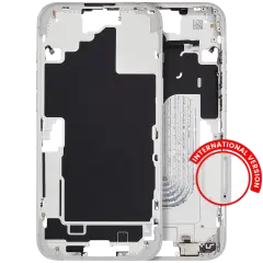Mid-Frame Housing  W/ Small Parts For iPhone 16 Plus (EU / Global Version) (Used OEM Pull: Grade A) (White)
