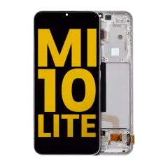 OLED Assembly With Frame For Xiaomi Mi 10 Lite 5G (Refurbished) (Dream White)