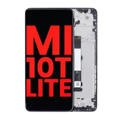 OLED Assembly With Frame For Xiaomi Mi 10 Lite 5G (Aftermarket Plus) (Cosmic Gray)