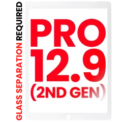Digitizer For iPad Pro 12.9" 2nd Gen (2017) (Glass Separation Required) (Aftermarket Plus) (White)