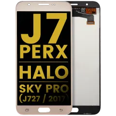 LCD Assembly Without Frame For Samsung Galaxy J7 Perx / Halo / Sky Pro (J727 / 2017) (Refurbished) (Gold)