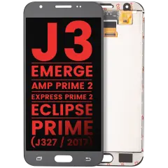 LCD Assembly Without Frame For Samsung Galaxy J3 / Emerge / Amp Prime 2 / Express Prime 2 / Eclipse / Prime   (J327 / 2017) (Aftermarket Plus) (Silver / Gray)