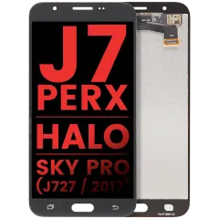 LCD Assembly Without Frame For Samsung Galaxy J7 Perx  / Halo / Sky Pro (J727 / 2017) (Aftermarket Plus) (Silver / Gray)