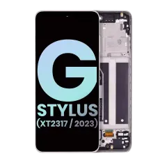 LCD Assembly With Frame For Motorola Moto G Stylus 4G (XT2317 / 2023) (Genuine OEM) (Pink)