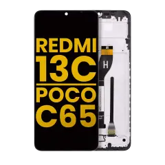 LCD Assembly With Frame For Xiaomi Redmi 13C 4G / Xiaomi Poco C65 (Refurbished) (All Colors)