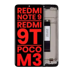 LCD Assembly With Frame Compatible For Xiaomi Redmi Note 9 4G / Redmi 9T / Poco M3  / Redmi 9 Power (Aftermarket Plus) (All Colors)