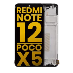 OLED Assembly With Frame For Xiaomi Redmi Note 12 5G / Poco X5 (Refurbished) (All Colors)