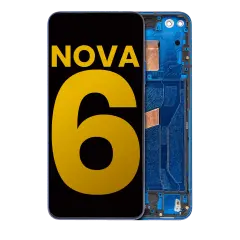 LCD Assembly With Frame For Huawei Nova 6 5G (Refurbished) (Blue)