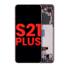 OLED Assembly With Frame For Samsung Galaxy S21 Plus 5G (Aftermarket Plus) (Phantom Violet / Pink / Gold)