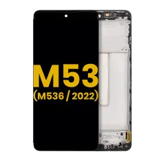 OLED Assembly With Frame For Samsung Galaxy M53 5G (M536 / 2022) (Refurbished) (All Colors)