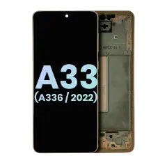 OLED Assembly With Frame For Samsung Galaxy A33 5G (A336 / 2022) (Service Pack) (Peach)