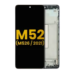 OLED Assembly With Frame For Samsung Galaxy M52 5G (M526 / 2021) (Refurbished) (All Colors)
