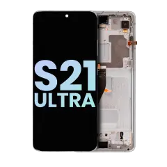 OLED Assembly With Frame For Samsung Galaxy S21 Ultra 5G (Service Pack) (Phantom Silver)
