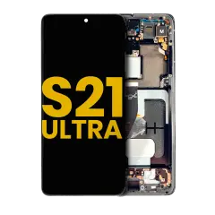 OLED Assembly With Frame For Samsung Galaxy S21 Ultra 5G (Refurbished) (Phantom Black)