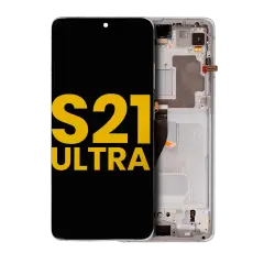 OLED Assembly With Frame For Samsung Galaxy S21 Ultra 5G (Refurbished) (Phantom Silver)
