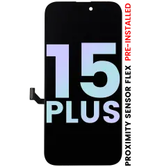 OLED Assembly With Proximity Sensor Flex Pre-Installed For iPhone 15 Plus  (Service Pack)