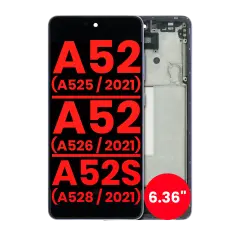 OLED Assembly With Frame For Samsung Galaxy A52 4G (A525 / 2021) / A52 5G (A526 / 2021) / A52S 5G (A528 / 2021) (6.36") (Aftermarket Plus) (Awesome Violet)