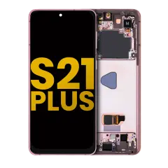 OLED Assembly With Frame For Samsung Galaxy S21 Plus 5G (Refurbished) (Phantom Violet / Pink / Gold)