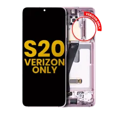 OLED Assembly With Frame For Samsung Galaxy S20 5G (Verizon 5G UW Frame Only) (Refurbished) (Cloud Pink)