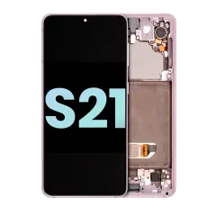 OLED Assembly With Frame For Samsung Galaxy S21 5G (Service Pack) (Phantom Pink)