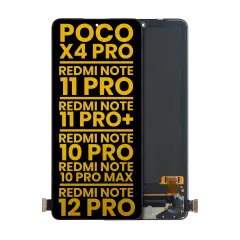 OLED Assembly Without Frame For Xiaomi Poco X4 Pro 5G / Redmi Note 11 Pro 4G / Note 11 Pro 5G / Note 11 Pro+ 5G / Redmi Note 10 Pro / Redmi Note 10 Pro Max / Redmi Note 12 Pro 4G Redmi / Redmi Note 11E Pro (Refurbished) (All Colors)