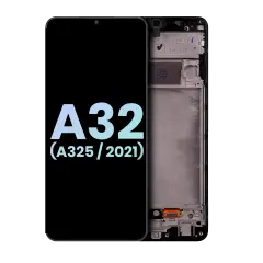 LCD Assembly With Frame For Samsung Galaxy A32 4G (A325 / 2021) (Service Pack) (Awesome Black)